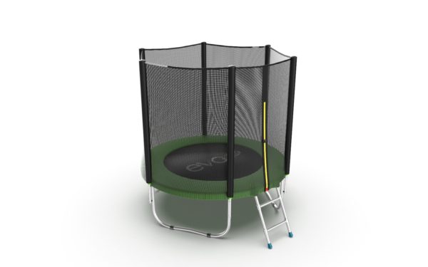 EVO Jump External 6ft (Green) Батут с внешней сеткой и лестницей, диаметр 183 см (зеленый)