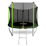 Батут ARLAND 8FT с внешней страховочной сеткой и лестницей (Light green)
